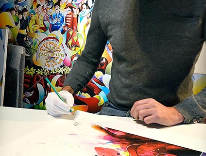 affiche art contemporain violet